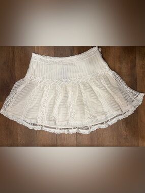 LoveShackFancy‎ Rubyanne Lace Mini Skirt